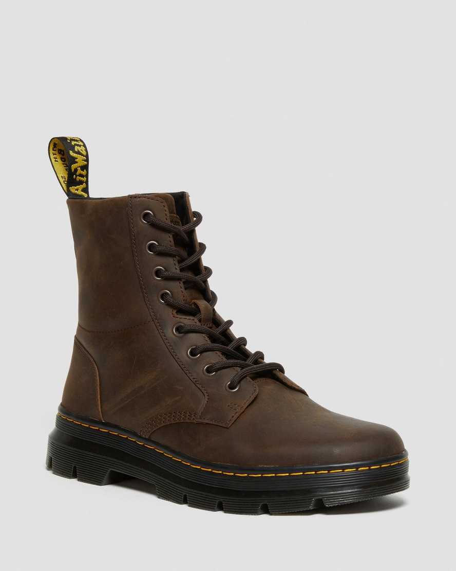 Dr. Martens Combs Crazy Horse Deri Kadın Casual Bot - Bot Koyu Kahverengi |TDQOZ2896|